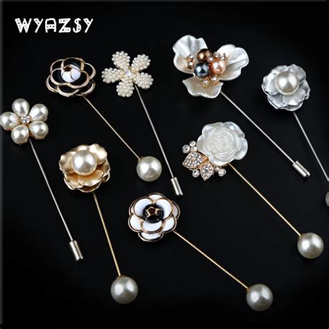 Vintage Female Pearl Pins High Quality Brooches For Women Collar Lapel