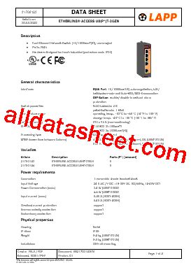 Datasheet Pdf Lapp