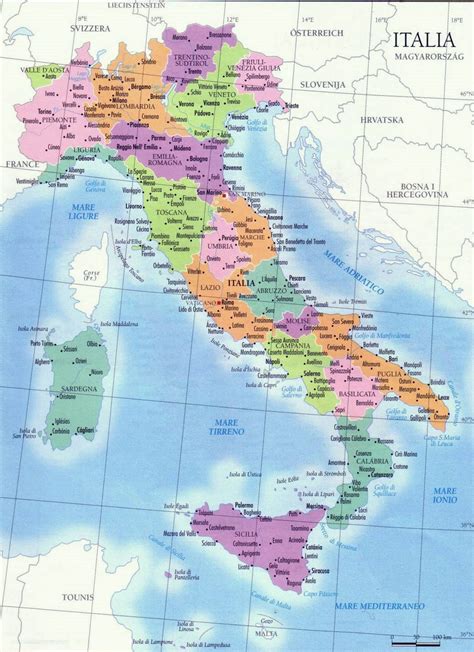 Map Of Italy With Towns And Regions Grazia Gilbertina