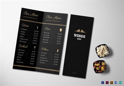 Bar Menu Design Template In Psd Word Publisher Illustrator Indesign