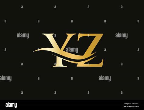Modern Yz Logotype For Luxury Branding Initial Yz Letter Business Logo Design Vector Stock