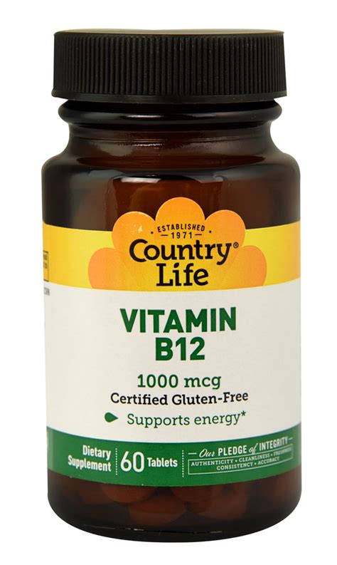 Country Life Vitamin B 12 1000 Mcg 60 Tablets Vitacost