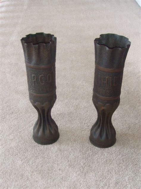 Ww1 Battle Named Trench Art Shell Vases Collectors Weekly