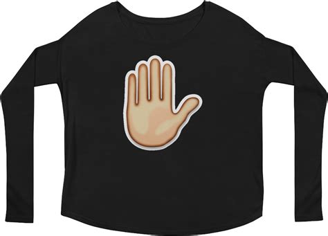 Download Womens Emoji Long Sleeve T Shirt Long Sleeved T Shirt Full Size Png Image Pngkit