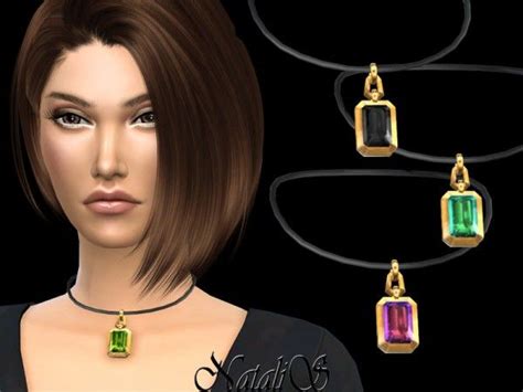 The Sims Resource Octagon Crystal Pendant By Natalis • Sims 4