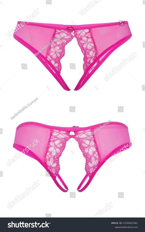 Detail Shot Erotic Pink Mesh Crotchless Stock Photo
