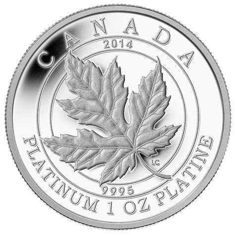 2014 1 Oz Pure Platinum Coin Maple Leaf Forever The Coin Shoppe