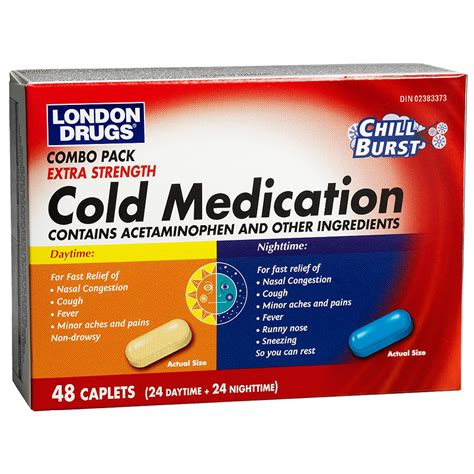 London Drugs Extra Strength Cold Medication Combo 48 Capsules