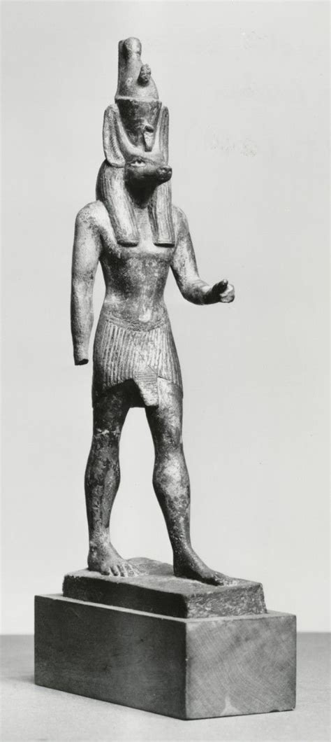 This Statuette Of Anubis God Of Embalming Represents Him Striding