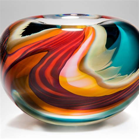 Blown Glass Bowl Green Paradiso Extra Large Thick Bowl Peter Layton