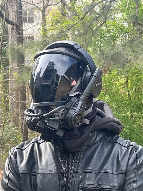Cyberpunk Mask Futuristic Sci Fi Techwear Helmet With Tinted Etsy