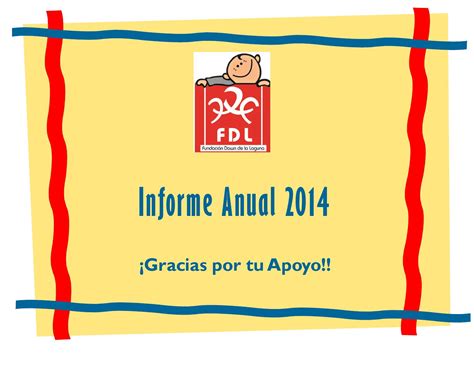 Informe Anual 2014 By Fundación Down De La Laguna A C Issuu