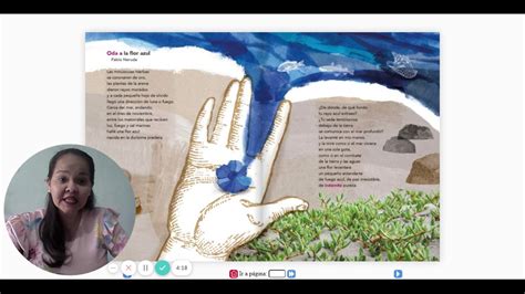 Oda A La Flor Azul Pablo Neruda Libro Lecturas Tercer Grado De