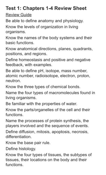 Anatomy And Physiology Chapter 1 Study Guide Pdf Alia Poulin