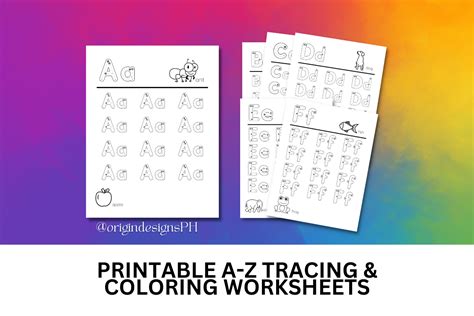Alphabet Tracing Worksheets Printablev Graphic By Origin Designs Ph