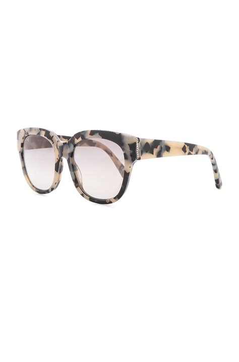 Stella Mccartney Square Sunglasses White Havana Modesens