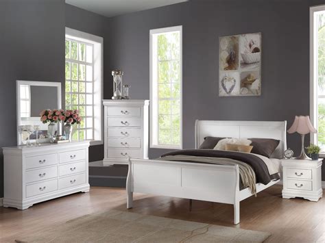 26l x 16w x 27h dresser: ACME Louis Philippe White Sleigh Bedroom Set - Louis ...