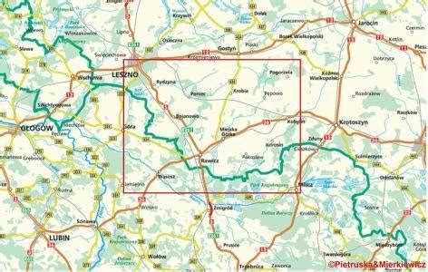Powiat Rawicki Mapa Turystyczna 1 75 000 Mapy I Atlasy Turystyczne