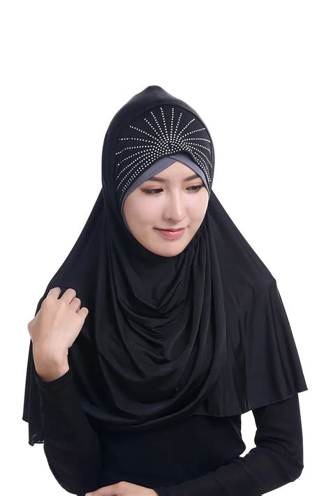 Muslim Scarf Women Islamic Hijab Ice Silk Scarf Muslim Hijab Turban