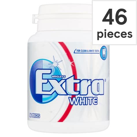 Extra White Gum Bottle 46 Pieces64g Tesco Groceries
