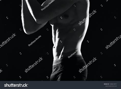 Strongskinned Male Athlete Naked Muscular Body Shutterstock
