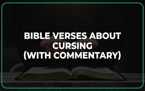 25 Bible Verses About Cursing With Commentary Scripture Savvy