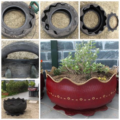 Transforme Um Pneu Velho Em Vaso De Flores Flower Pot Design Tire