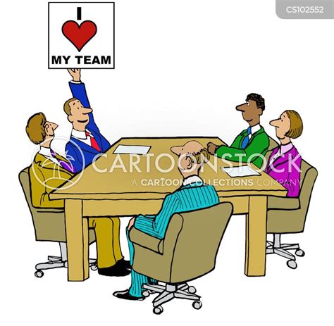 Team Members Cartoon