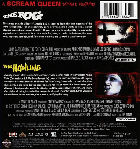 The Fogthe Howling Blu Ray Scream Factory New John Carpenter Ebay