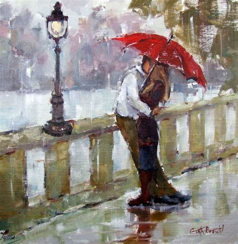 Kiss With Images Rain Painting Rain Art Umbrella Art