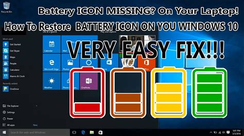 How To Restore Battery Icon Gone Or Missing In Windows 10 Easy Guide