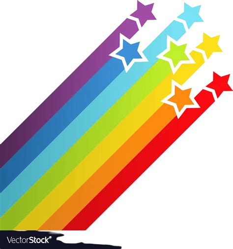 Rainbow Background With Rainbow Stars Royalty Free Vector Image Shoplook