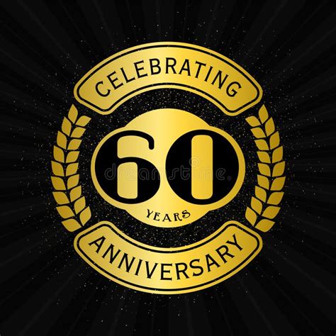 60 Years Celebrating Anniversary Design Template 60th Logo Vector And