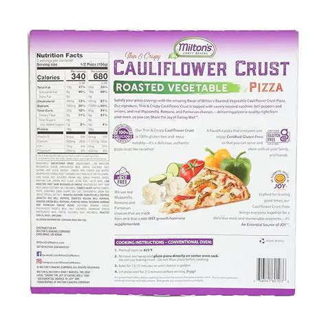 MILTON S THIN CRISPY CAULIFLOWER CRUST PIZZA 11 Oz At Whole Foods Market