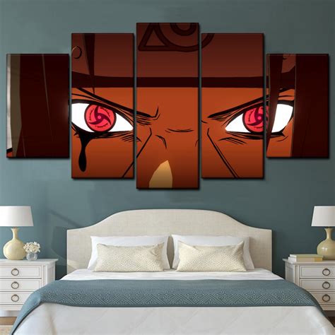 Anime Naruto Uchiha Itachi Sharigan 19 5 Piece Canvas Art Wall Decor