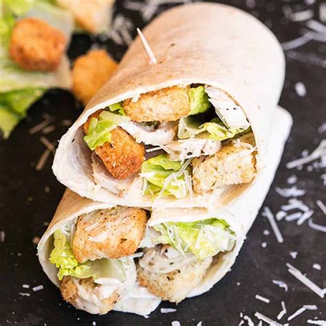 Chicken Caesar Salad Wrap Ready In Only 5 Minutes