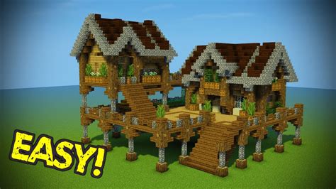 Minecraft Starter Base Tutorial Wooden Minecraft House Youtube