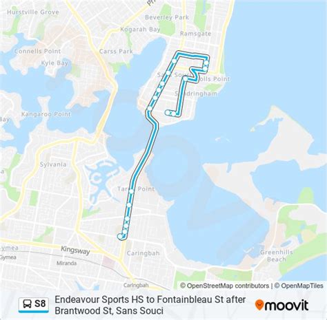 S8 Route Schedules Stops And Maps Sans Souci Fontainbleau St Updated
