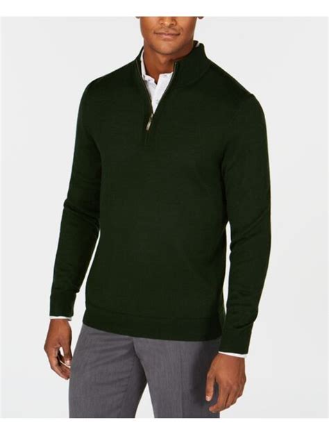 Buy Club Room Mens Quarter Zip Merino Wool Blend Sweater Created For