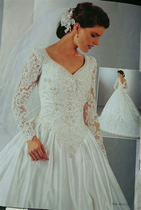 Mori Lee Beaded 1998 Collection Wedding Gown With Long Train Wedding