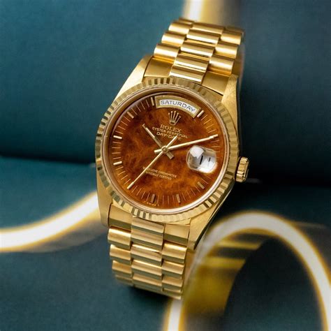 Rolex Day Date 18238 Wood Dial Amsterdam Vintage Watches