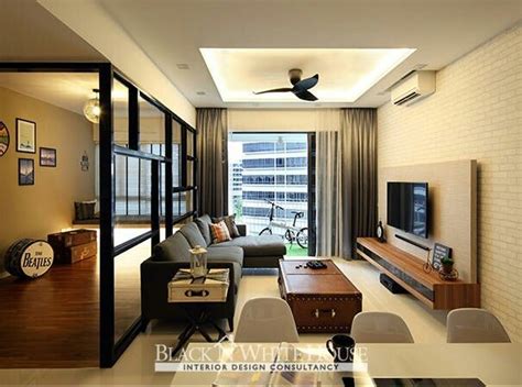 Hdb Jumbo Flat Interior Design Singapore Homes Living Hall Home Living