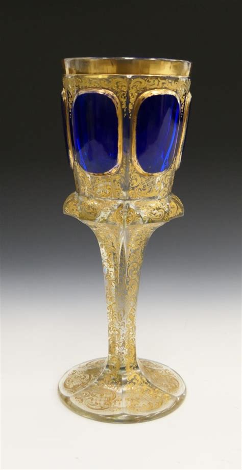 Sold Price Antique Fine Huge Moser Crystal Enameled Chalice September 2 0119 6 00 Pm Edt