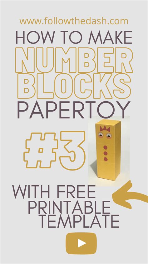 How To Make Numberblocks Paper Toy 1 Paper Toys Paper Toys Template