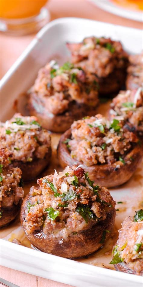 Italian Sausage Stuffed Mushrooms Is A Quick And Easy Appetizer Thats