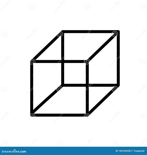 Vector Del Icono Del Cubo Aislado En El Fondo La Muestra Del Cubo La