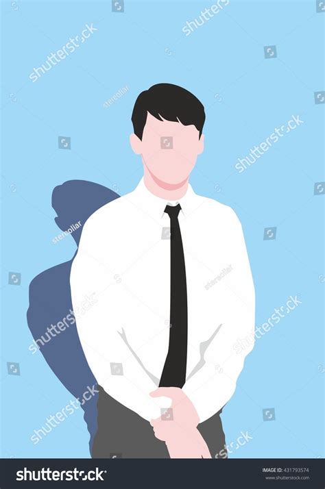 Illustrated Young Man No Face No Stock Vector Royalty Free 431793574