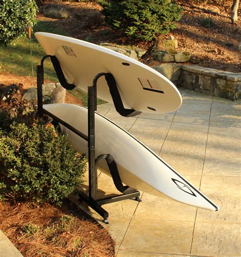 Heavy Duty Metal Kayak Freestanding Storage Rack Indoor And Outdoor