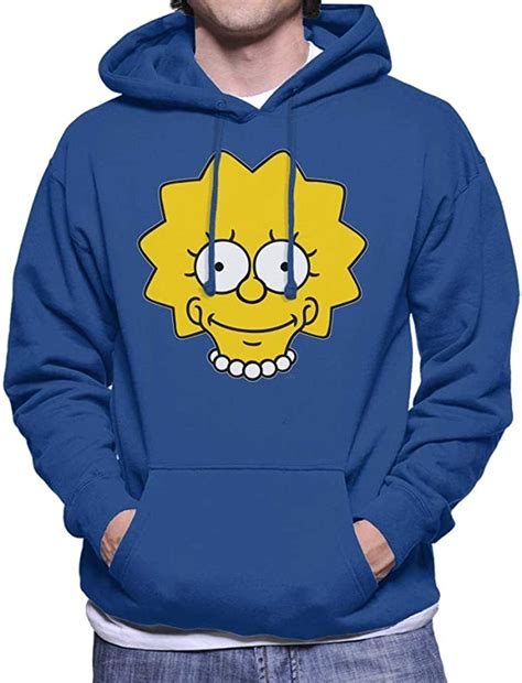The Simpsons Lisa Face Mens Hooded Sweatshirt Uk Clothing