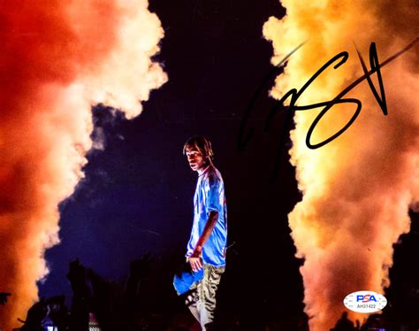 Travis Scott Signed 8x10 Photo Psa Coa Pristine Auction